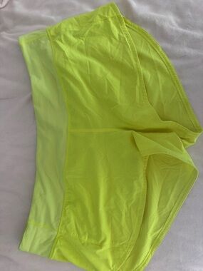 lululemon athletica Neon Yellow Speed up Shorts